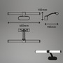 Koupelnová - BRI 2121015 LED svítidlo k zrcadlu 40 cm 6 W 720lm černá - BRILONER - foto 6
