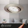 Kruhová - BRI 7172032 3ks sada LED vestavné svítidlo, pr. 8,2 cm, 3,5 W, matný nikl (starý kód: BRI 7172-032) - BRILONER - foto 6