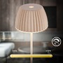 Stolní lampy dekorační - BRILO 7552011 Nabíjecí stolní lampa Riffle Mini - 20 cm, 1,5W, 150lm, bezdrátová, LED, stmívatelné, dotykový vypínač, béžová - BRILO - foto 6