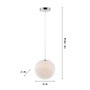 Koule - PN 2052-17 BOLO LED závěsné svítidlo chrom bílées opálové sklo 25cm nastavitelná výška 3000K - PAUL NEUHAUS - foto 6