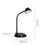 Stolní lampy pracovní - LD 14414-18 PUCKI LED stolní lampa černá bezdrátové nabíjení telefonu dotykový stmívač nastavitelné 3000K - JUST LIGHT - foto 6