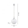 Koule - LD 22072-55 Ls-BOLO LED závěsné svítidlo Smarthome průměr 20cm stříbrná stmívatelné s aplikací dálkový ovladač Tuya RGB/2700-5000K - JUST LIGHT - foto 6