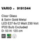 Vícečetná - NV 9191544 Závěsné svítidlo VARIO čiré sklo a saténový zlatý kov E27 6x12W 230V IP20 bez žárovky - NOVA LUCE - foto 6