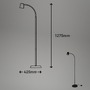 Stojací lampy - BRILO 1476015 Stojací svítidlo, 127,5 cm, 1x GU10, max. 9W, černá - BRILO - foto 6