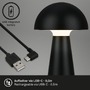 Na stůl - BRILO 7421015 LED nabíjecí stolní lampa 28 cm 2,6W 300lm černá - BRILO - foto 6