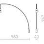 S ramenem - RED R12654 BEND nástěnná oblouková základna matný nikl 230V E27 42W - RED - DESIGN RENDL - foto 6