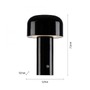Stolní lampy dekorační - LD 19190-18 AGNES LED bateriové stolní svítidlo černé tvar houby stmívatelné dotykem USB 2700-5000K - JUST LIGHT - foto 6