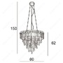 Dekorativní - AZZ AZ2926 Závěsné/stropní přisazené svítidlo Azzardo Kalabria XL pendant/top AZ2926 G9 12x40W IP20 80cm chromové - AZZARDO - foto 6