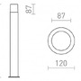 Sloupková - RED R13636 BONNIE 80 stojanová antracitová 230V E27 28W IP44 - RED - DESIGN RENDL - foto 6