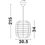 Koule - NV 9858719 Závěsné svítidlo MELODY přírodní ratan černý kabel E27 1x12W 230V IP20 bez žárovky - NOVA LUCE - foto 6