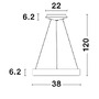 Kruhová - NV 9453433 Závěsné svítidlo RANDO THIN broušený kávově hnědý hliník a akryl LED 30W 230V 3000K IP20 stmívatelné - NOVA LUCE - foto 6