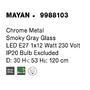 Koule - NV 9988103 Závěsné svítidlo MAYAN chromovaný kov kouřové šedé sklo E27 1x12W 230V IP20 bez žárovky - NOVA LUCE - foto 6