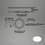 Kruhová - BRI 7995016 LED vestavné bodové svítidlo – pr.220mm, ploché, 18W, 230V, 18W, neutrální bílá, bílé - BRILONER - foto 6