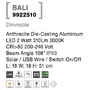 Solární - NV 9922510 Venkovní stojací lampa BALI antracitový hliník LED 2W 3000K 5V DC 108st. IP65 solární / USB kabel / vypínač na těle / stmívatelné - NOVA LUCE - foto 6
