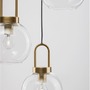 Vícečetná - NV 9241190 Závěsné svítidlo IRVINE čiré sklo černý kabel mosazný zlatý kov E27 3x12W 230V IP20 bez žárovky - NOVA LUCE - foto 6