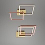 Hranatá - BRILO 3210-017 LED stropní svítidlo, 62 cm, 11 W, 1200 lm, zlatá-hnědá - BRILO - foto 6