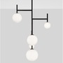 Dekorativní - NV 9043304 Závěsné svítidlo LICATO opálové sklo černý hliník G9 5x5W 230V IP20 bez žárovky - NOVA LUCE - foto 6
