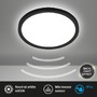 Kruhová - BRILO 7524415 Move LED stropní svítidlo s pohybové čidlo, přímé a nepřímé osvětlení, IP44, černá - BRILO - foto 6