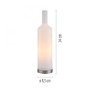 Stolní lampy dekorační - LD 14006-16 Stolní lampa BOTTLE, bílá, opálové sklo, tvar láhve, šňůrový vypínač - JUST LIGHT - foto 6