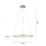 Kruhová - LD 15394-60 RITUS LED závěsné svítidlo matná mosaz kruhové pr.60cm stmívatelné Switchmo teplá bílá krokově stmívatelné 3000K - LEUCHTEN DIREKT / JUST LIGHT - foto 6
