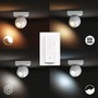 SmartHome Paul Neuhaus - PH 50471/31/P6 Hue White Ambiance Bodové svítidlo Philips Buckram BT 50471/31/P6 LED GU10 1x5W 350lm 2200-6500K 230V, bílé s dálkovým ovladačem a Bluetooth - PHILIPS HUE (915005919401) - foto 6