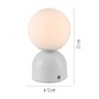 Stolní lampy dekorační - LD 19218-16 Kolekce Schöner Wohnen LED bateriové stolní svítidlo RUDI, bílá, nabíjecí přes USB, 3000-6000K - JUST LIGHT - foto 6
