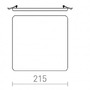 Koupelnová - RED R13522 BELI SQ 21 zápustná mléčný akryl 230V LED 27W IP65 3000K - RED - DESIGN RENDL - foto 6