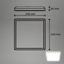 Hranatá - BRILO 7516416 Tava LED stropní svítidlo, ploché, přímé a nepřímé osvětlení, 1900 lm, 16 W, bílé, 24x24 cm - BRILO - foto 6