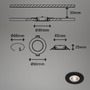 Kruhová - BRILO 7998-045 LED vestavná svítidla, pr.9 cm, 4x LED, 4,9 W, 480 lm, matná černá - BRILO - foto 6