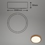 Kruhová - BRILO 3725-014 LED přisazené svítidlo, pr. 38 cm, 24 W, 2900 lm, barva dřeva - BRILO - foto 6