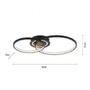 Kruhová - LD 14540-18 ASMINA LED stropní svítidlo černá otočné světelné kruhy samostatně vypínatelné 3000K - LEUCHTEN DIREKT / JUST LIGHT - foto 6