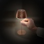 Stolní lampy dekorační - BRILO 7552013 Nabíjecí stolní lampa Riffle Mini - 20 cm, 1,5W, 150lm, bezdrátová, LED, stmívatelné, dotykový vypínač, měď - BRILO - foto 6