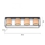 Dekorativní - LD 15304-18 RAVEN LED stropní svítidlo látkové stínidlo 4 ramenné černá jednoduchý design - LEUCHTEN DIREKT / JUST LIGHT - foto 6