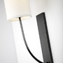 Dekorativní - HVLG 731-AGB-CE Nástěnné svítidlo COLTON ocel/textil staromosaz/bílá E14 1x40W - HUDSON VALLEY - foto 6