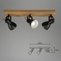 Bodová - BRILO 2902-035 Bodové svítidlo 48 cm 3xGU10 35W černá - BRILO - foto 6
