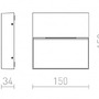 Nástěnná - RED R12542 AQILA SQ nástěnná bílá 230V LED 6W IP54 3000K - RED - DESIGN RENDL - foto 6