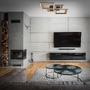 Hranatá - BRILO 3727-015 LED stropní svítidlo, 53 cm, 24 W, 120 lm, černá-dřevo - BRILO - foto 6