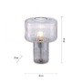 Stolní lampy dekorační - PN 4092-00 FUNGUS LED stolní lampa transparentní, sklo tvaru houby, pr.25cm, vypínač - PAUL NEUHAUS - foto 6