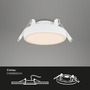 Kruhová - BRI 7061-036 3ks sada LED vestavné svítidlo, pr. 7,5 cm, 3 W, 350 lm, bílé - BRILONER - foto 6
