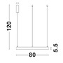 Kruhová - NV 9190748 Závěsné svítidlo MOTIF bílý hliník a akryl LED 48W 230V 3000K IP20 stmívatelné - NOVA LUCE - foto 6