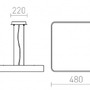 Hranatá - RED R11291 MENSA 48 SQ závěsná bílá 230V LED 56W 3000K - RED - DESIGN RENDL - foto 6