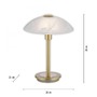 Stolní lampy dekorační - PN 4026-60 ENOVA LED stolní lampa matná mosaz alabastrový dekor sklo 3 krokové dotykový stmívač 3000K - PAUL NEUHAUS - foto 6