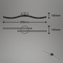 Dekorativní - BRILO 3718-025 LED nástěnné a stropní svítidlo, 80,5 cm, 12 W, 700 lm, černá - BRILO - foto 6