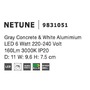 Nepřímé osvětlení - NV 9831051 Nástěnné svítidlo NETUNE šedý beton a bílý hliník LED 6W 220-240V 3000K IP20 - NOVA LUCE - foto 6