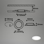 Kruhová - BRI 7993036 3ks sada LED vestavné bodové svítidlo – pr.120mm, ploché, 6W, 230V, neutrální bílá, bílé - BRILONER - foto 6