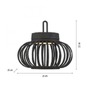 Na stůl - LD 19303-18 AKUBA LED stolní lampa průměr 25cm černá na baterie USB IP44 stmívatelné dotykem 2700K - JUST LIGHT - foto 6