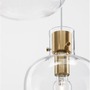 Vícečetná - NV 9236610 Závěsné svítidlo CINZIA čiré sklo bílý kabel mosazný zlatý kov E27 3x12W 230V IP20 bez žárovky - NOVA LUCE - foto 6