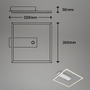 Hranatá - BRILO 3770019 LED stropní svítidlo s čidlem, 32 cm, 14W, 400lm, hliník - BRILONER - foto 6