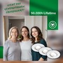 Kruhová - BRILO 7989036 3ks sada LED vestavné bodové svítidlo EEK A 90mm, nastavitelné, ploché, 2W, 4000K, bílé - BRILO - foto 6