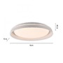 Kruhová - LD 14368-16 SATI LED stropní svítidlo bílé jednoduchý nadčasový design krokově stmívatelné 3000K - JUST LIGHT - foto 6